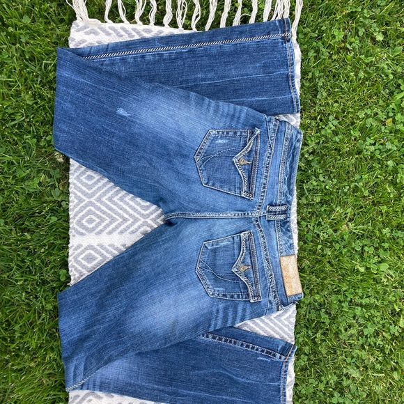 Express Flare Roped and Ripped Jeans - Picture 2 of 2